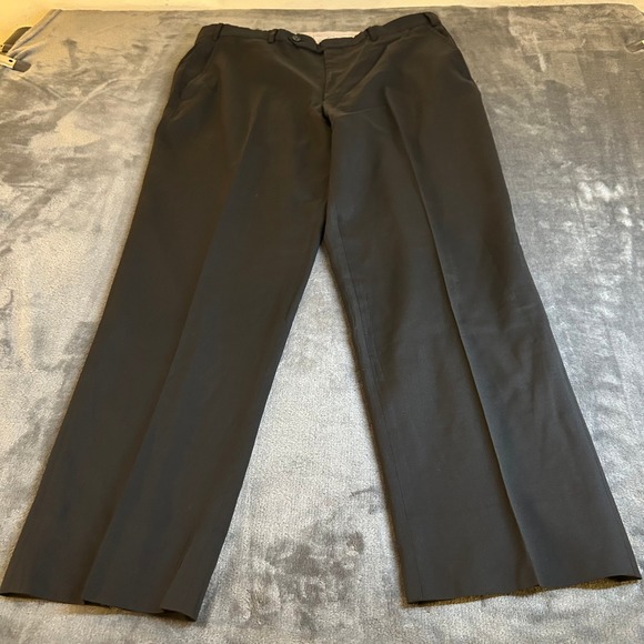 Kirkland Signature Dress Pants Made in Italy Black 100% Wool Mens 38x30" - Picture 1 of 12